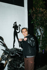 9090×younger song Old English Stadium Jacket