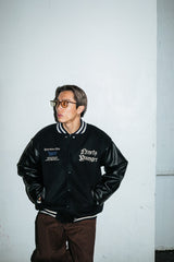 9090×younger song Old English Stadium Jacket