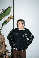 9090×younger song Old English Stadium Jacket