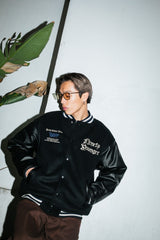9090×younger song Old English Stadium Jacket