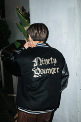 9090×younger song Old English Stadium Jacket