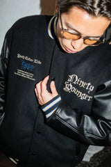 9090×younger song Old English Stadium Jacket