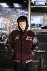 9090×younger song Old English Stadium Jacket
