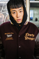 9090×younger song Old English Stadium Jacket