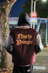 9090×younger song Old English Stadium Jacket