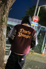 9090×younger song Old English Stadium Jacket