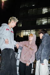 9090 x年輕歌曲化學拉鍊連帽衫