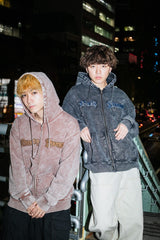 9090 x年輕歌曲化學拉鍊連帽衫