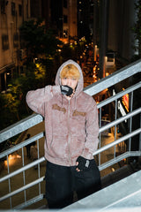 9090 x年輕歌曲化學拉鍊連帽衫