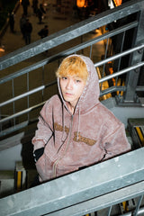 9090 x年輕歌曲化學拉鍊連帽衫