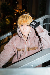 9090 x年輕歌曲化學拉鍊連帽衫