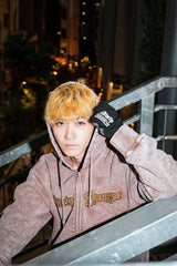 9090 x年輕歌曲化學拉鍊連帽衫