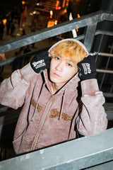 9090 x年輕歌曲化學拉鍊連帽衫