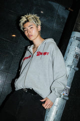 9090 x年輕歌曲化學拉鍊連帽衫