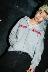 9090 x年輕歌曲化學拉鍊連帽衫