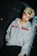 9090 x年輕歌曲化學拉鍊連帽衫