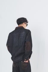 Corduroy Patch Denim Jacket