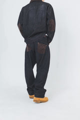 코듀로이 패치 전장 데님 바지