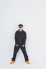 코듀로이 패치 전장 데님 바지