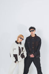 코듀로이 패치 전장 데님 바지