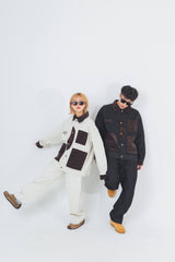 코듀로이 패치 전장 데님 바지