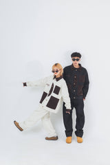 코듀로이 패치 전장 데님 바지