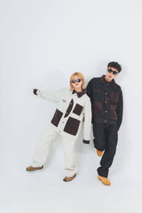 코듀로이 패치 전장 데님 바지