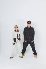 Corduroy Patch Denim Jacket