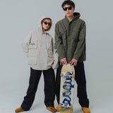 military hood shirt jacket