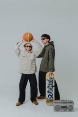 military hood shirt jacket