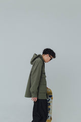 military hood shirt jacket