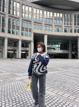 HTH 전체 패턴 니트