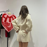 HTH cable knit short pants