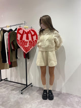 HTH cable knit short pants