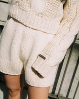 HTH cable knit short pants