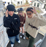 Radio wave knit polo