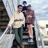 Radio wave knit polo