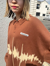 Radio wave knit polo