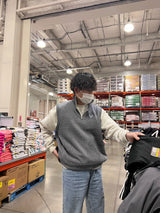 編織半拉鍊背心