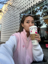 編織半拉鍊背心