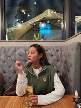 編織半拉鍊背心