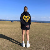 心臟徽標連帽衫