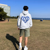 心臟徽標連帽衫