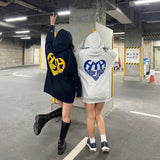 心臟徽標連帽衫