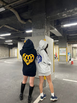 心臟徽標連帽衫