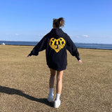 心臟徽標連帽衫