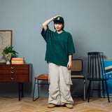 Military Drawcord Tuck Cargo Pants 【AZR-BL-0001-001】