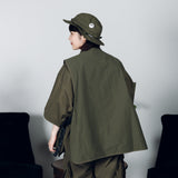 Military like apron vest 【AZR-BL-0001-018】