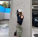 HTH original open shoulder tops