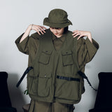 Military like apron vest 【AZR-BL-0001-018】